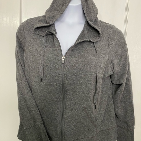 Danskin Tops - Danskin full zip hoodie sweatshirt grey size XL